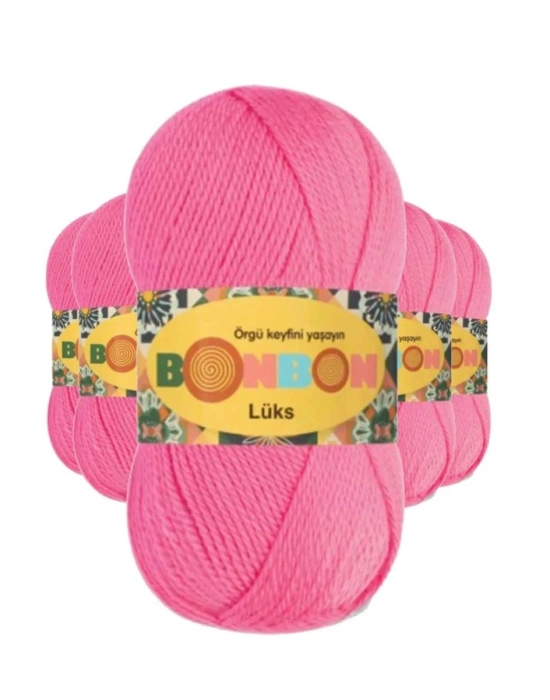 5 Adet Lüks Patik İpi Yünü Pembe 98230 - bonbon mudanis