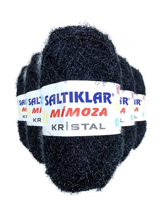 5 Adet Mimoza Kristal Işıltılı Şal Patik Yelek İpi SİYAH