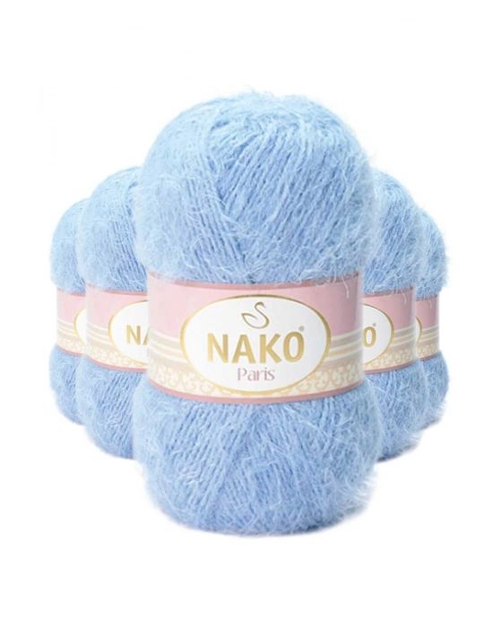 5 Adet Paris El Örgü ipi Yünü Mavi 4129