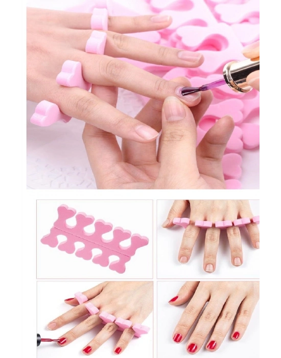 5 Adet Pedikür El Ayak Parmak Ayırıcı Tırnak Boyama Yumuşak Köpük Ayak Sedye