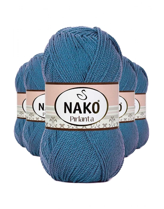 5 Adet Pırlanta Amigurumi El Örgü İpi Yünü Turkuaz 3409