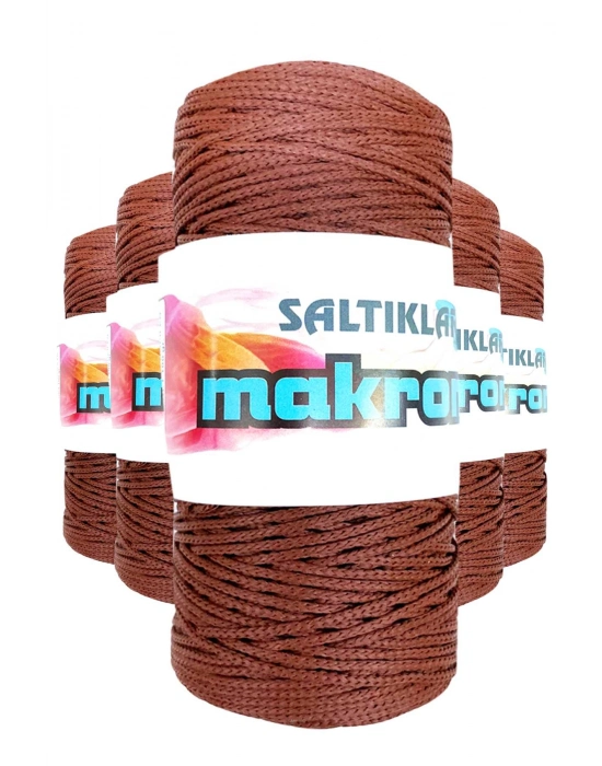 5 Adet Polyester Makrome İpi 2060 Taba 100 gr