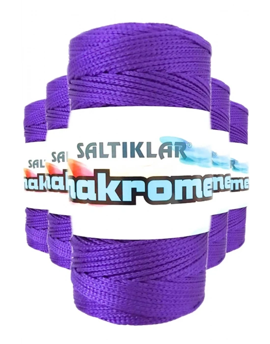5 Adet Polyester Makrome İpi 4250 Mor 100 gr