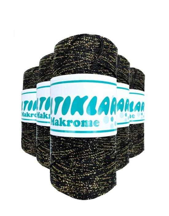 5 Adet Polyester Simli Makrome İpi S-S-60