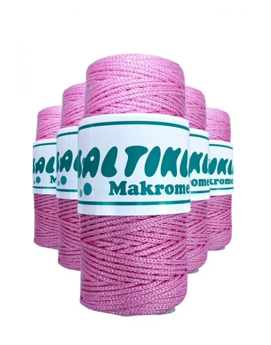 5 Adet Polyester Simli Makrome İpi SS-1545
