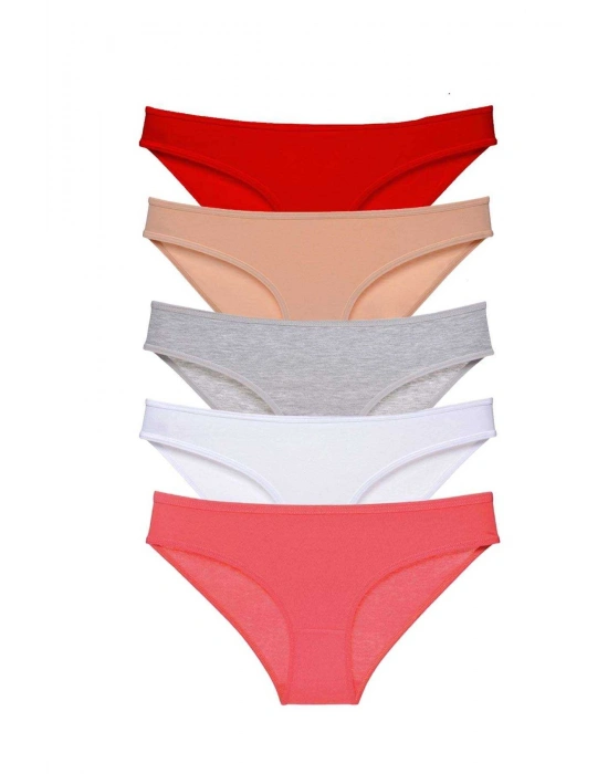 5 adet Süper Eko Set Likralı Kadın Slip Külot 525
