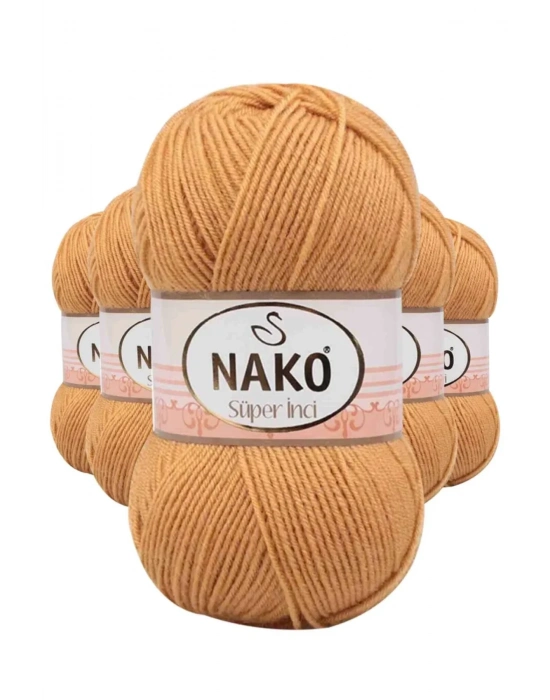 5 Adet Süper İnci El Örgü İpi 100 gr Altuni 294