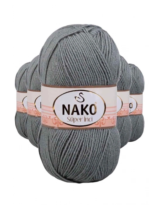 5 Adet Süper İnci El Örgü İpi 100 gr Pastel Yeşil 11537