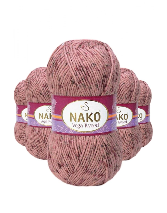 5 Adet Vega Tweed Premium Akrilik El Örgü İpi Yünü No: 31760