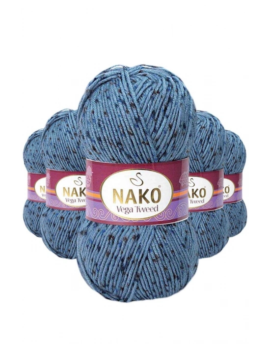 5 Adet Vega Tweed Premium Akrilik El Örgü İpi Yünü No: 31764
