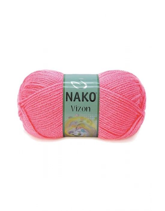 5 Adet Vizon Premium Akrilik El Örgü İpi Yünü Renk No:236 Gül Pembe