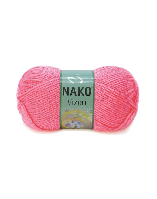 5 Adet Vizon Premium Akrilik El Örgü İpi Yünü Renk No:236 Gül Pembe