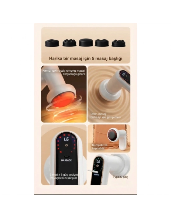 5 Başlıklı Titreşimli Sıkılaştırıcı Masaj Makinesi