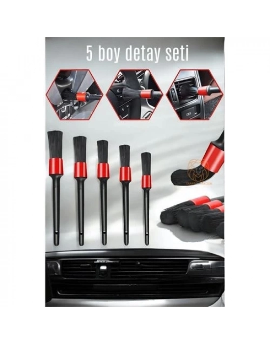 5 Boy Araç Detay Temizlik Fırça Seti Slalom Design