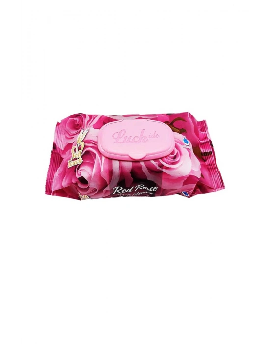 5 Paket Red Rose Islak Havlu Mendil 90 Adet Kapaklı Gül Kokulu