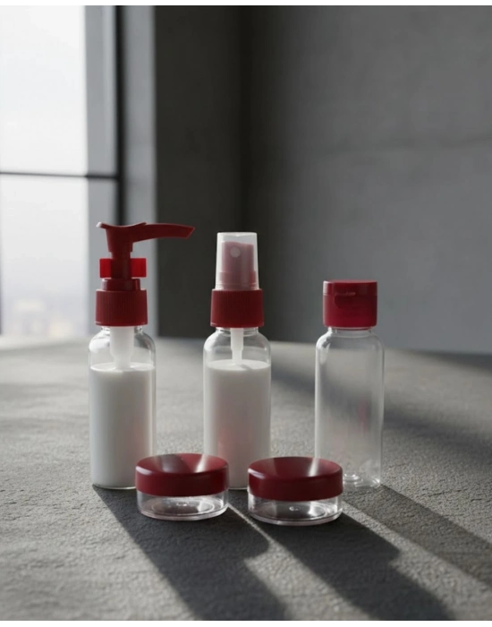 5 Parça Seyahat Dolum Şişesi Seti 30 ml Hafif Tasarım