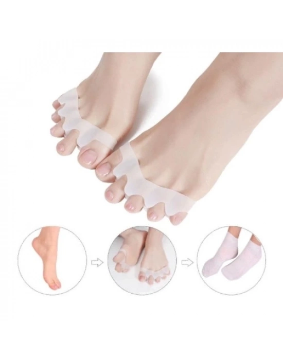 5 PARMAK AYIRAN GEÇMELI MAKARA BEYAZ RENK