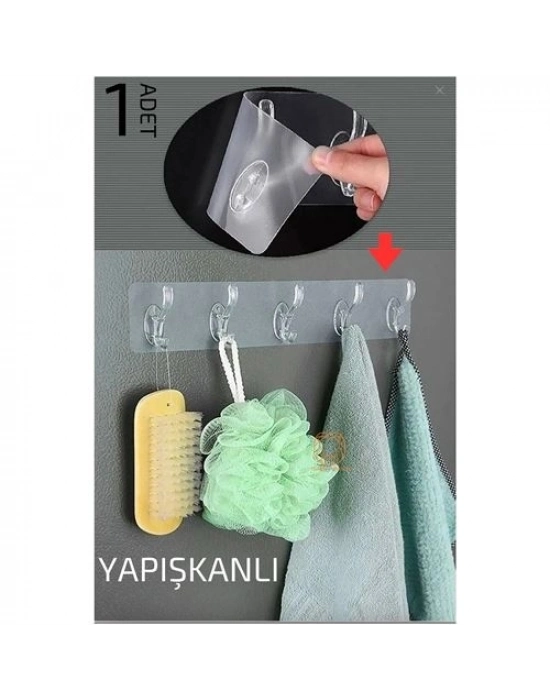 5 Pinli Yapışkanlı Askı Xenoty Design 716049