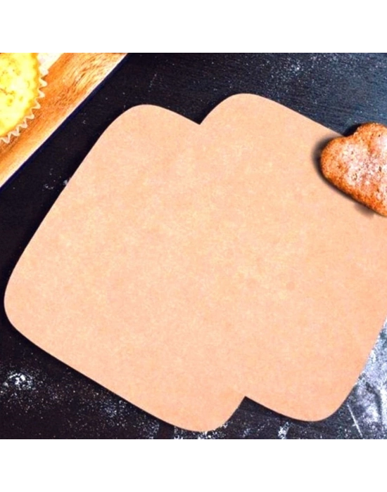 ® 50 Adet Air Fryer Pişirme Kağıdı Tek Kullanımlık Yağ Su Geçirmez Yapışmaz Deliksiz Düz Kare Model