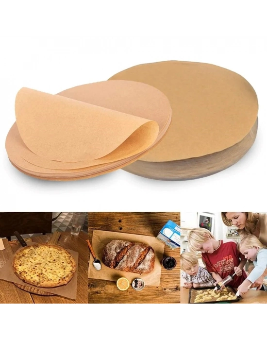 ®  50 Adet Air Fryer Pişirme Kağıdı Yağ Geçirmez  21,5 cm Yuvarlak Model XXL Model Uyumlu