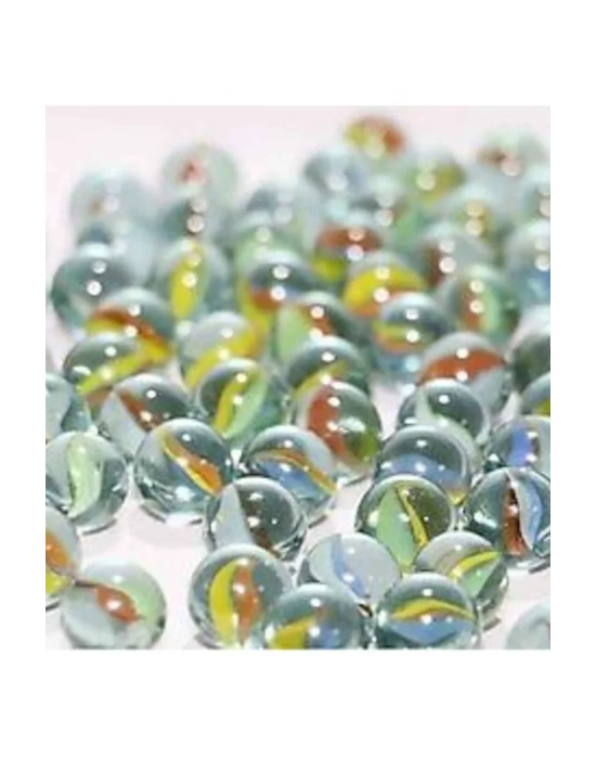 50 Adet Karışık Renk Cam Misket Bilye Oyuncak Cam Bilya Gülle