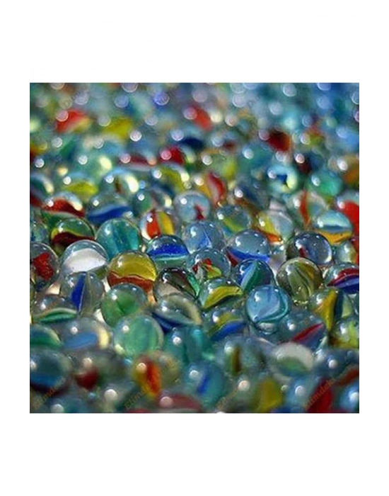 50 Adet Karışık Renk Cam Misket Bilye Oyuncak Cam Bilya Gülle