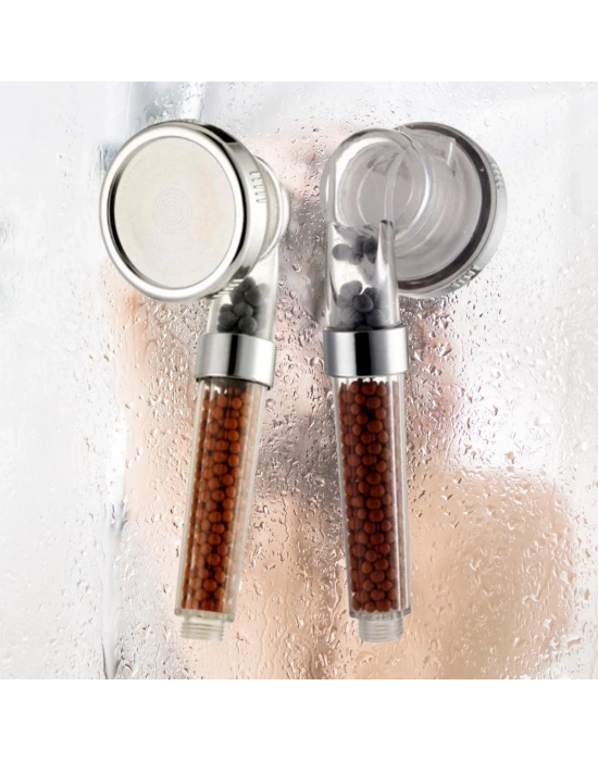 %50 Su Tasarruflu ve Arıtmalı Doğal Taşlı Banyo El Duş Başlığı