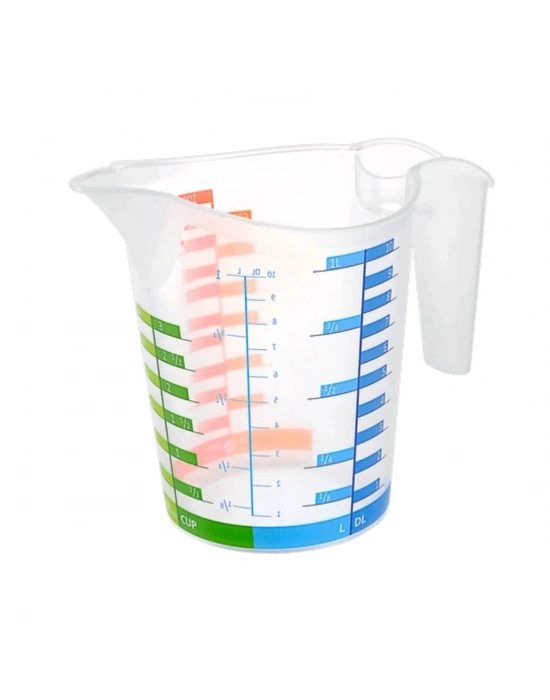 ®  500 ml Renkli Dereceli Sert Plastik Mutfak Ölçü Kabı