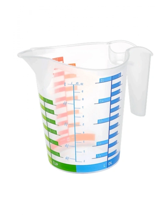 ®  500 ml Renkli Dereceli Sert Plastik Mutfak Ölçü Kabı