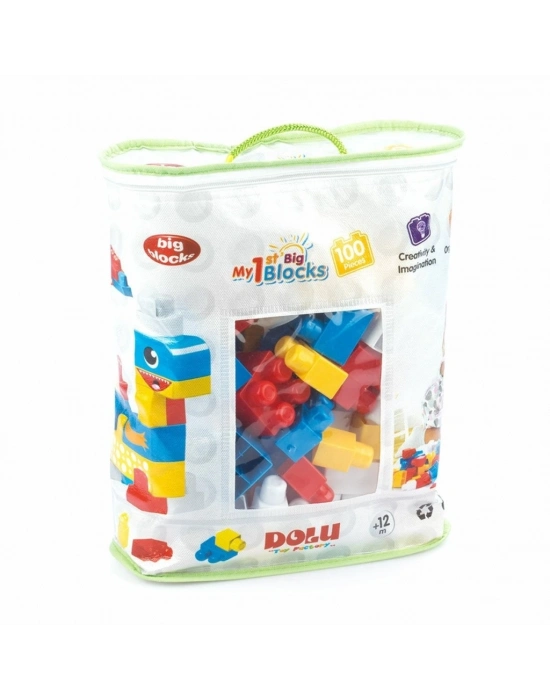 5020 OYUNCAK BASKILI TORBADA BÜYÜK BLOKLAR 100 PARÇA