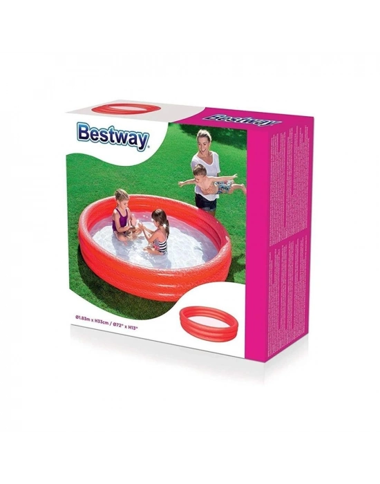 ®  51027 Üç Halkalı Renkli Şişme Havuz 183 X 33cm