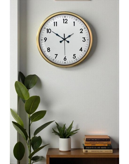 ® 52 cm Eskitme Metal Dekoratif Duvar Saati