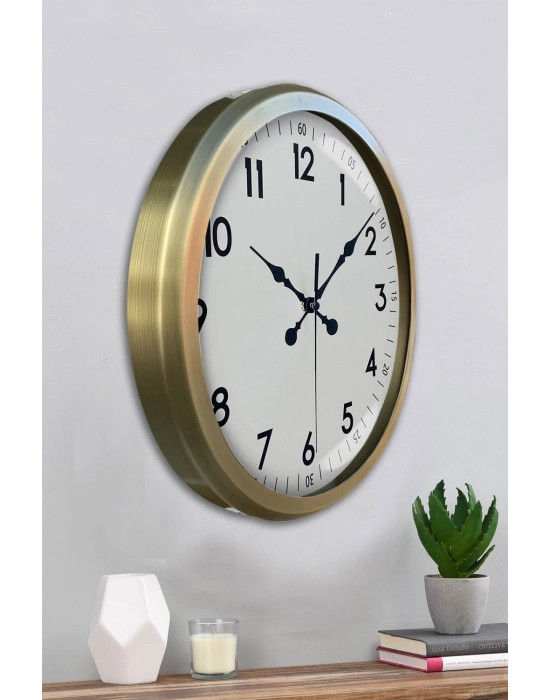 ® 52 cm Eskitme Metal Dekoratif Duvar Saati