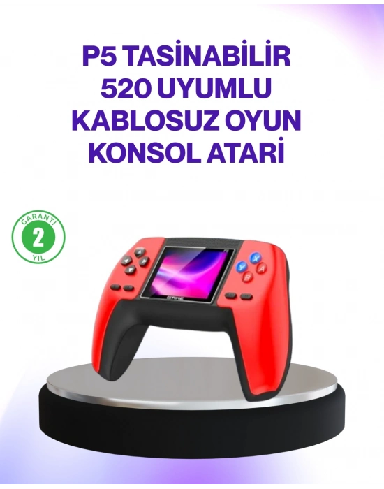 520 Klasik Oyunlu P5 Retro Elde Taşınabilir Konsol
