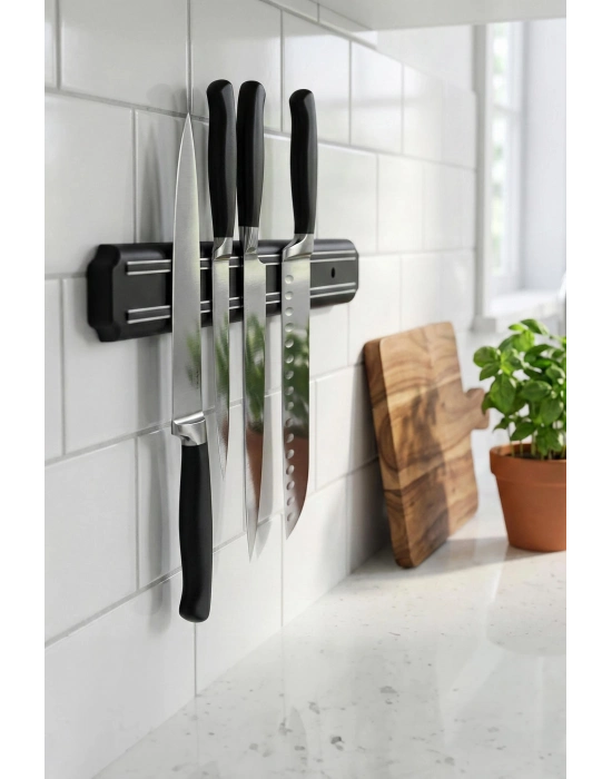 55 cm Şerit Mıknatıslı Bıçak Tutucu – Mutfak Duvar Askısı, Bıçak Organizeri