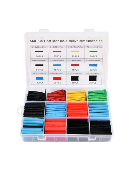 ® 560 Parça Set Isıyla Daralan Makaron Kablo Koruyucu Kılıf