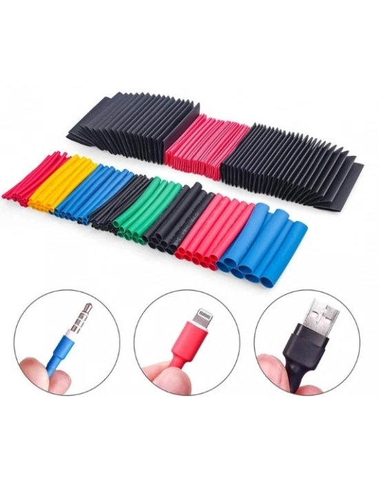 ® 560 Parça Set Isıyla Daralan Makaron Kablo Koruyucu Kılıf