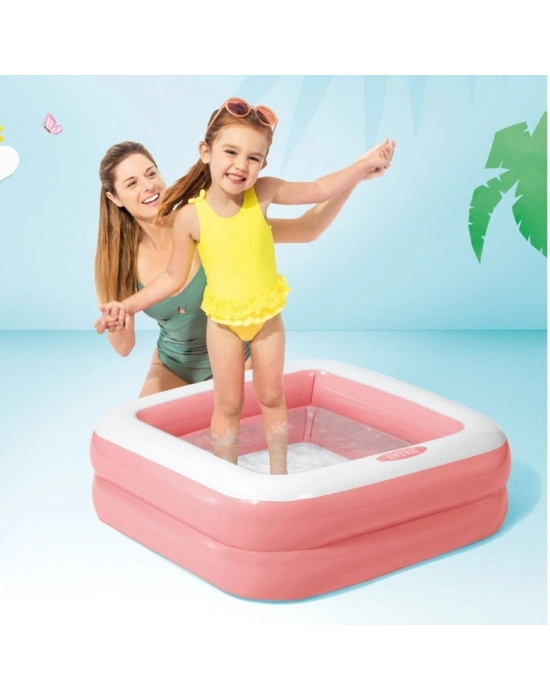 57100 Intex Şişme Taban Mini Kare Havuz 86x86x25 cm