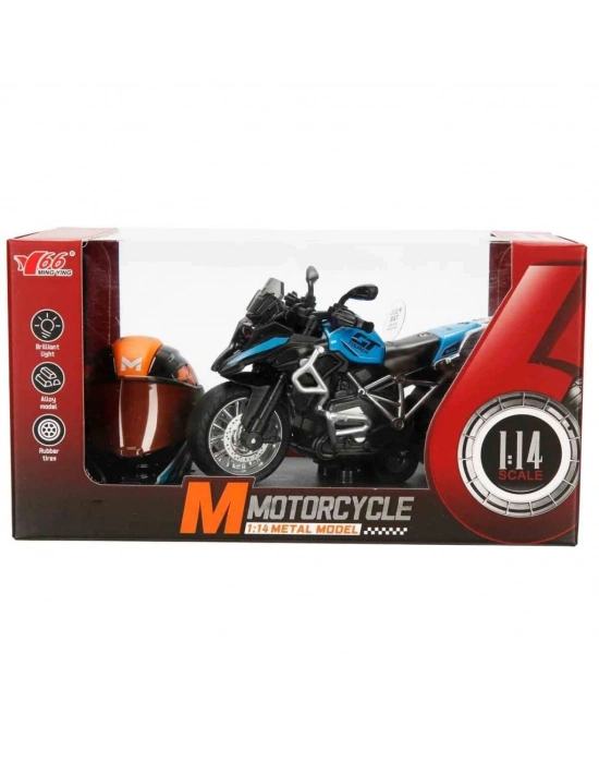 ® 5834 MOTOSİKLET 1 14 KASKLI FİGÜR PB 3R SES IŞIK