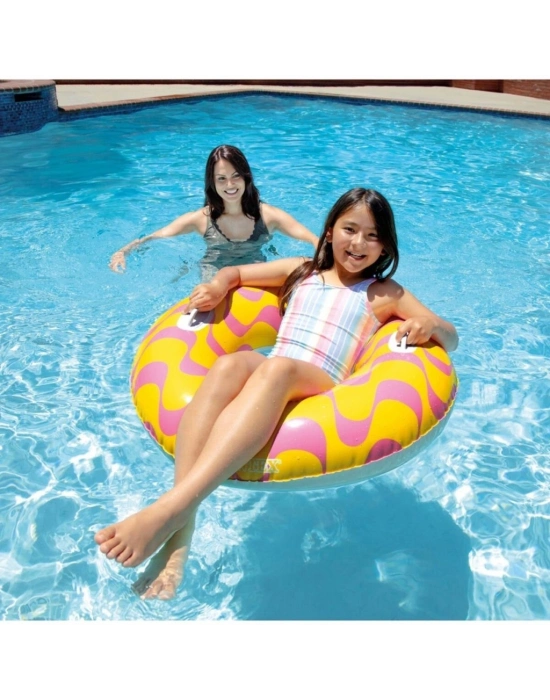 59256 Tutamaçlı Girdap Halkaları Desenli Simit 91 cm