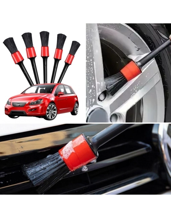 ®  5’li Çok Amaçlı Araç İçi ve Dış Yüzey Temizlik & Detaylandırma Fırça Seti