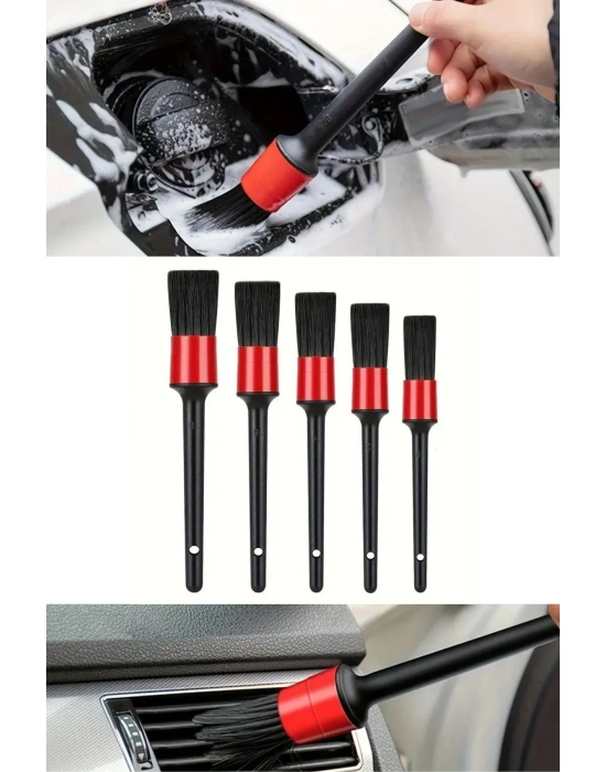 ®  5’li Çok Amaçlı Araç İçi ve Dış Yüzey Temizlik & Detaylandırma Fırça Seti