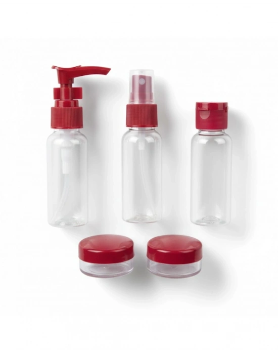 5’li Seyahat Boy Kozmetik Şişe Seti 30 ml Çantalı Organizer