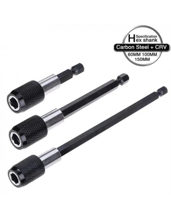 6 10 15 cm 3 lü Bits Uzatma Adaptörü