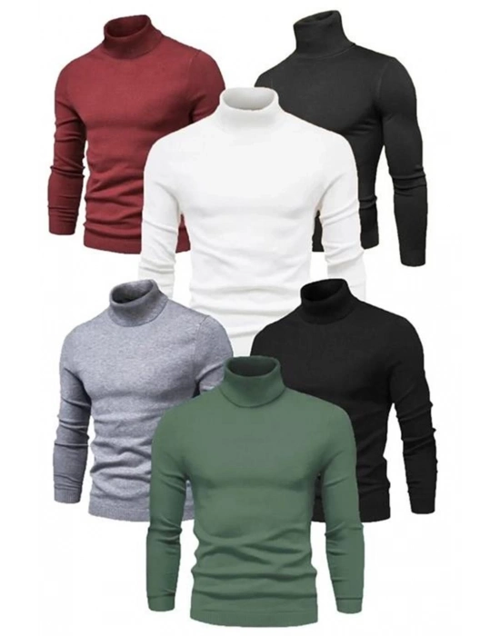 6 Adet   Kaşkorse Boğazlı Full Likralı Fitilli Body Kazak