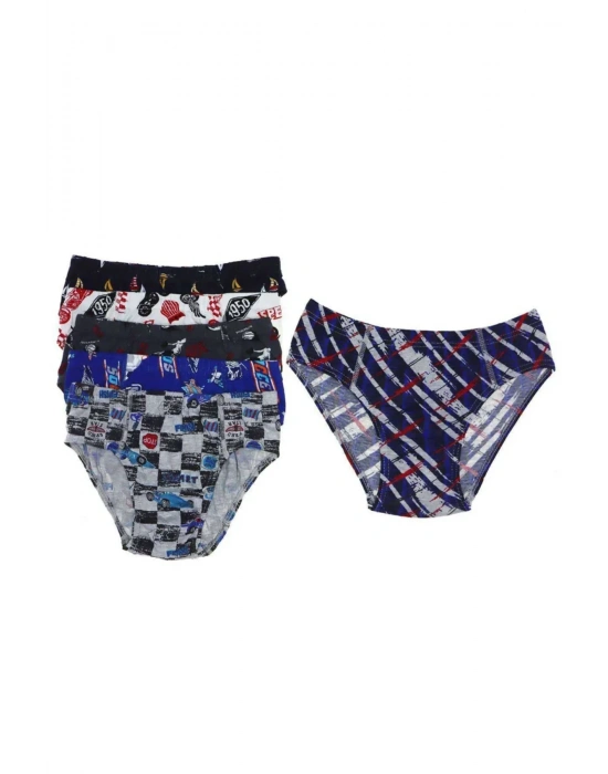 6 adet Desenli Erkek Çocuk Slip 504