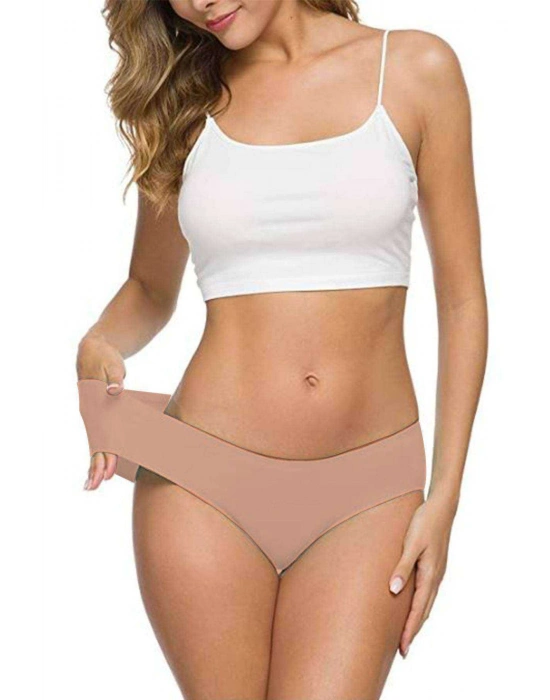 6 Adet Kadın Dikişsiz Lazer Kesim Esnek İz yapmayan Külot S2