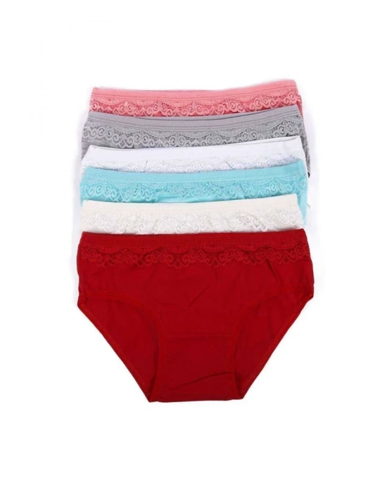 6 adet Kız Çocuk Dantelli Kız Bikini 408