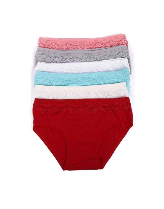 6 adet Kız Çocuk Dantelli Kız Bikini 408