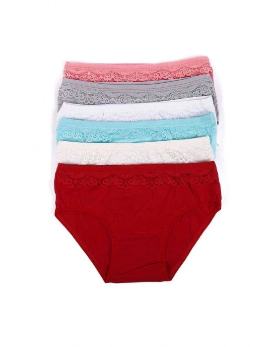 6 adet Kız Çocuk Dantelli Kız Bikini 408